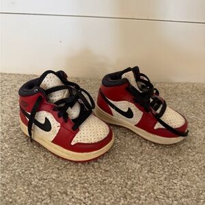 Jordan 1 Lost & Found Retro Kids Red and White Sneakers